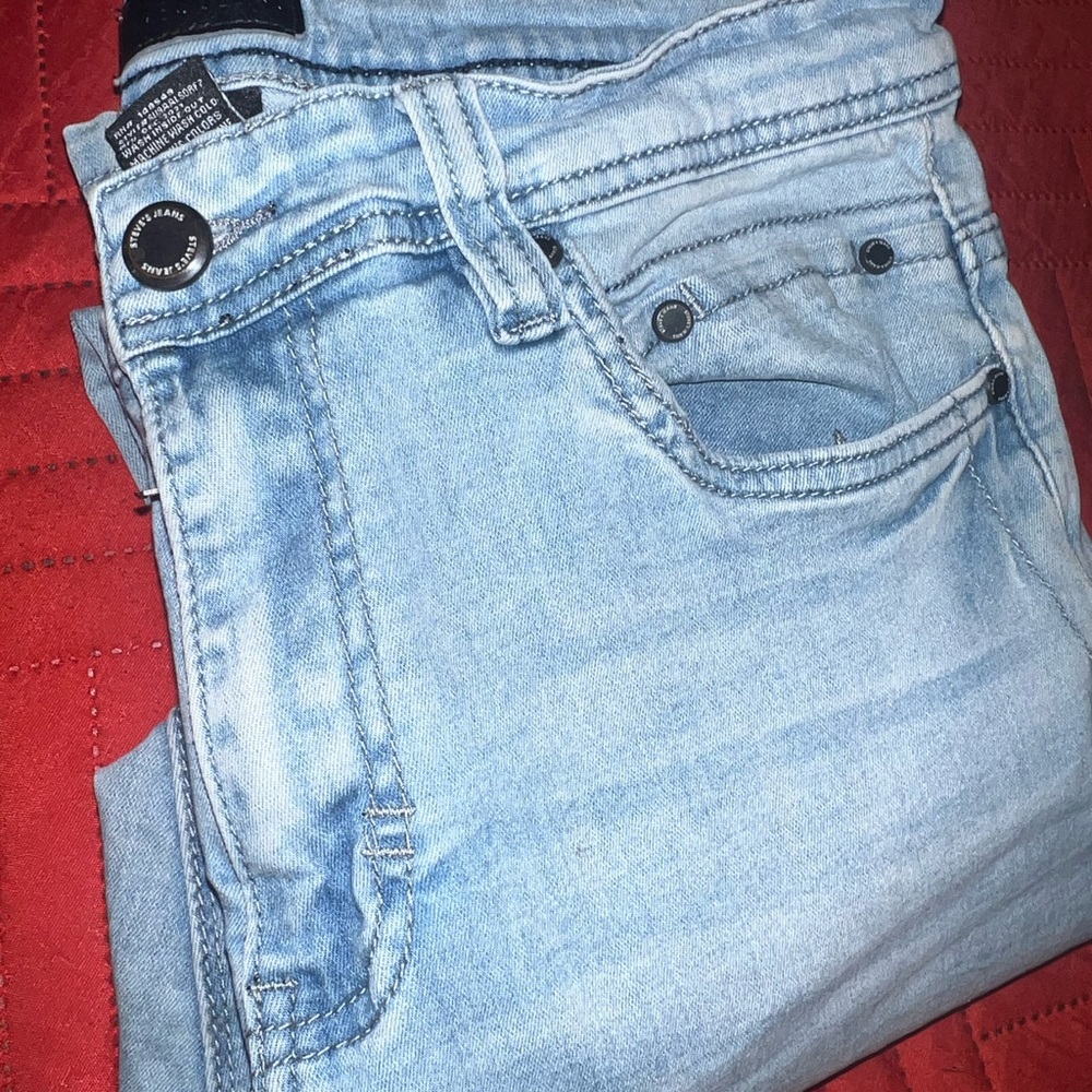 Women's Light Blue Skinny Jeans - Picture 6 of 7